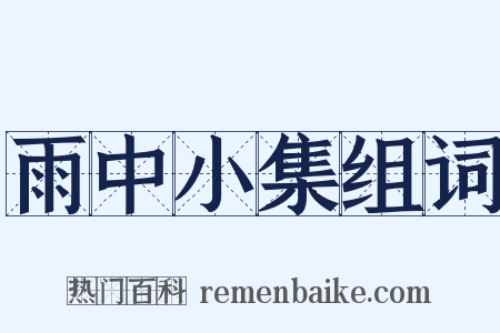 雨中小集组词是什么意思的图片